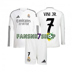 Real Madrid fußball trikot Vinicius Junior 7 Kinder Heim 2024-2025 Langarm